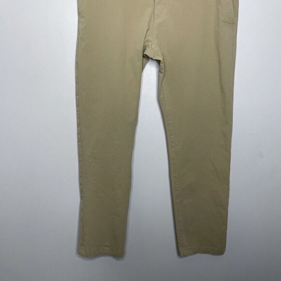 J CREW Pants Men 34 x 30 Khaki Slim-Fit 484 Tech Performance Cotton-Blend AW005 - Picture 4 of 14